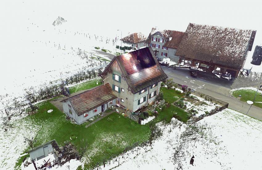 Mehrgenerationenhaus aus der Punktwolke