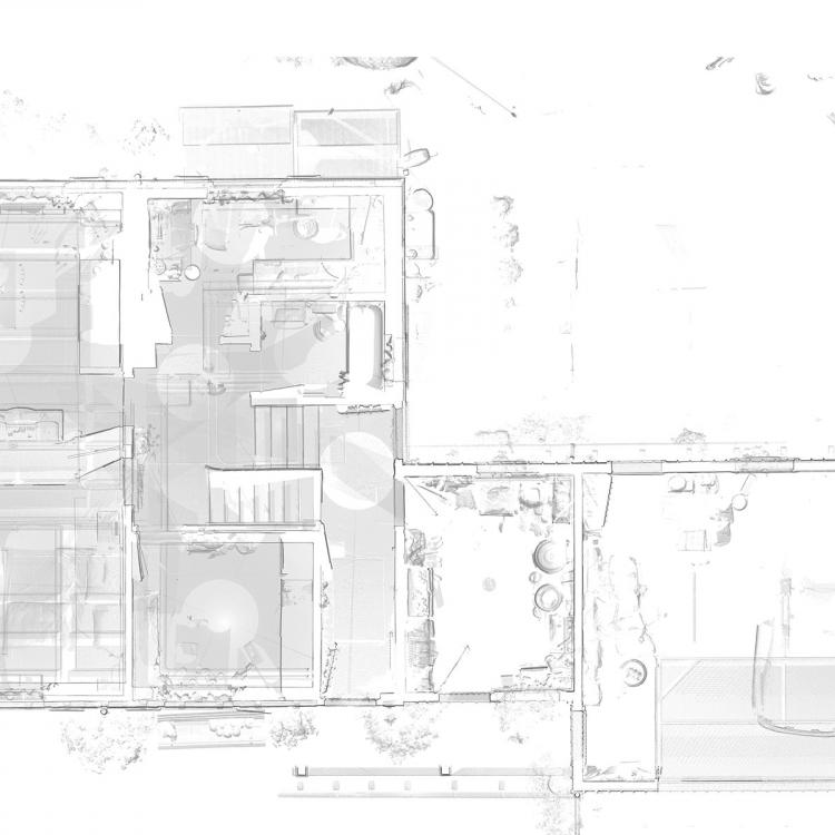 Gebäudeschnitt aus der Punktwolke