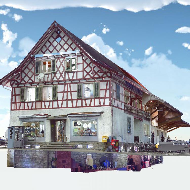 Wohn- & Gewerbeliegenschaft, Sicht von der Hauptstrasse